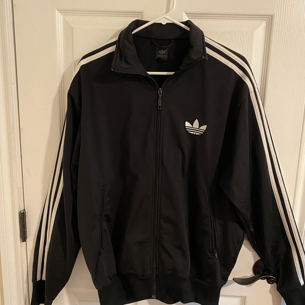 Adidas Track Jacket, Size Large, Black